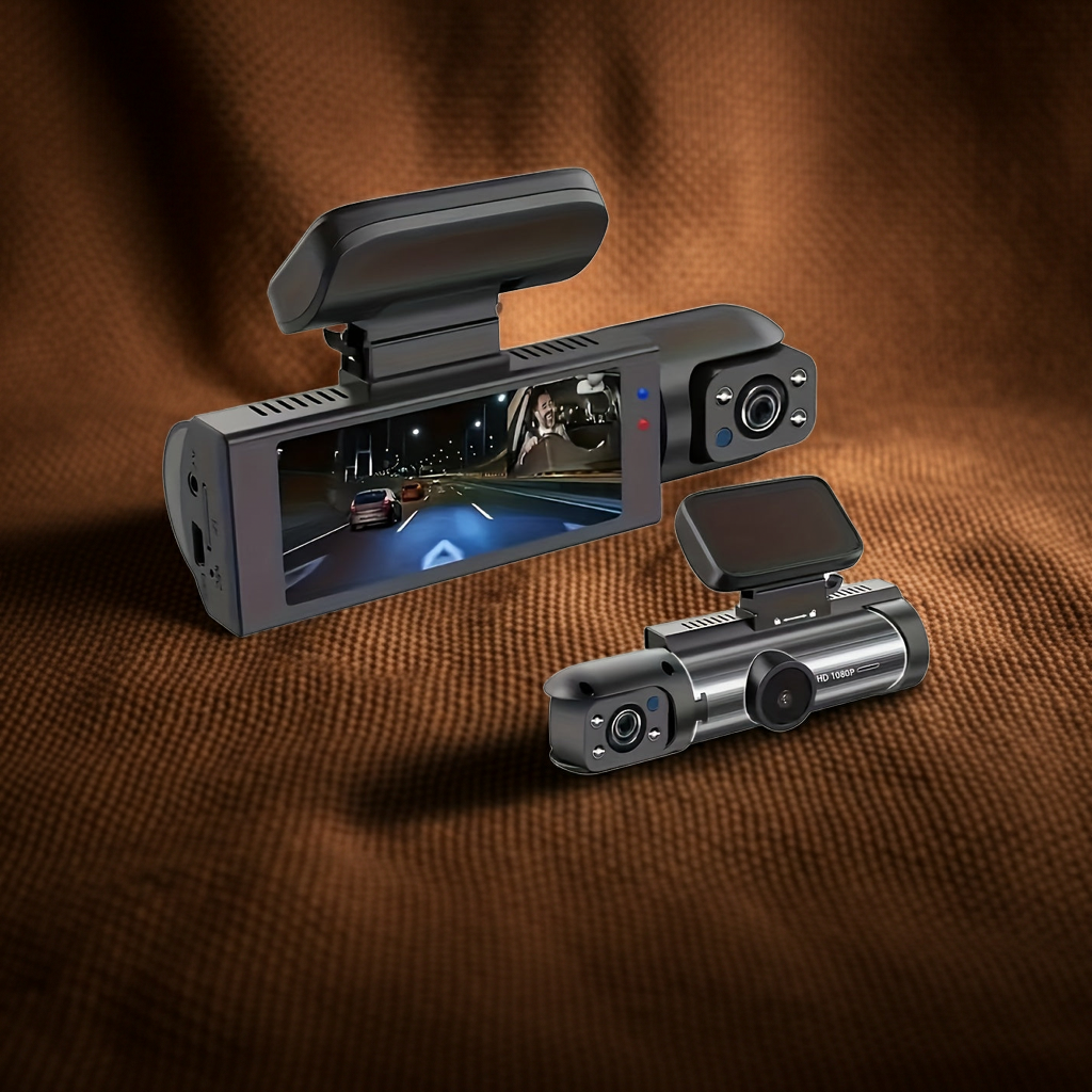 1080P Dual-Lens Car Dash Cam with Night Vision