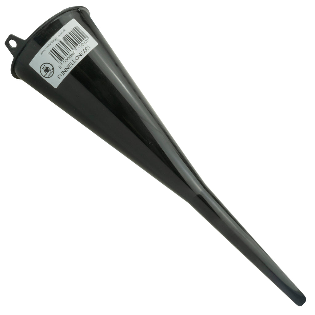 Funnel Long Black DIY Workshop Accessory Vehicle Fluid Funnel