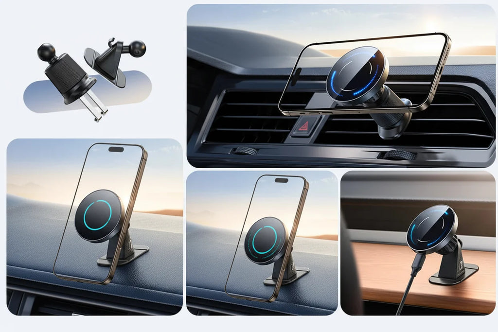 Magnetic Wireless Charging Car Phone Holder