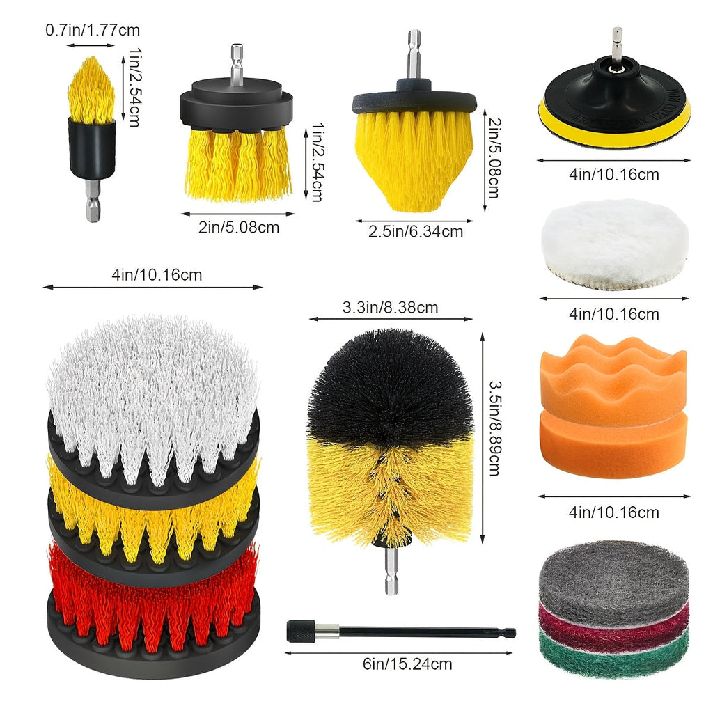 NNETM 23-Piece Drill Brush Cleaning & Polishing Kit