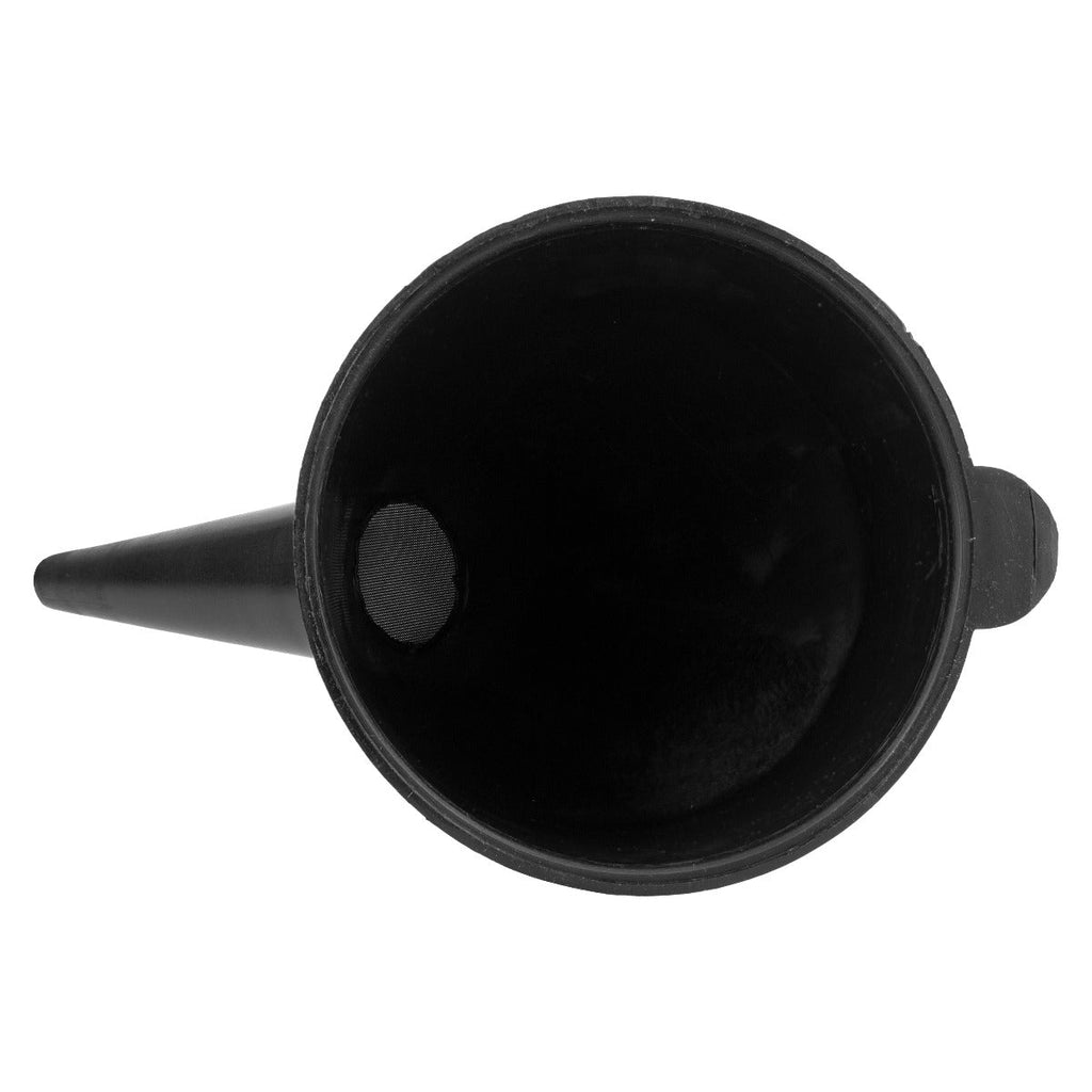Angled Car Fuel Funnel with Filter, Black Water Flow Control Winter Vehicle Tool