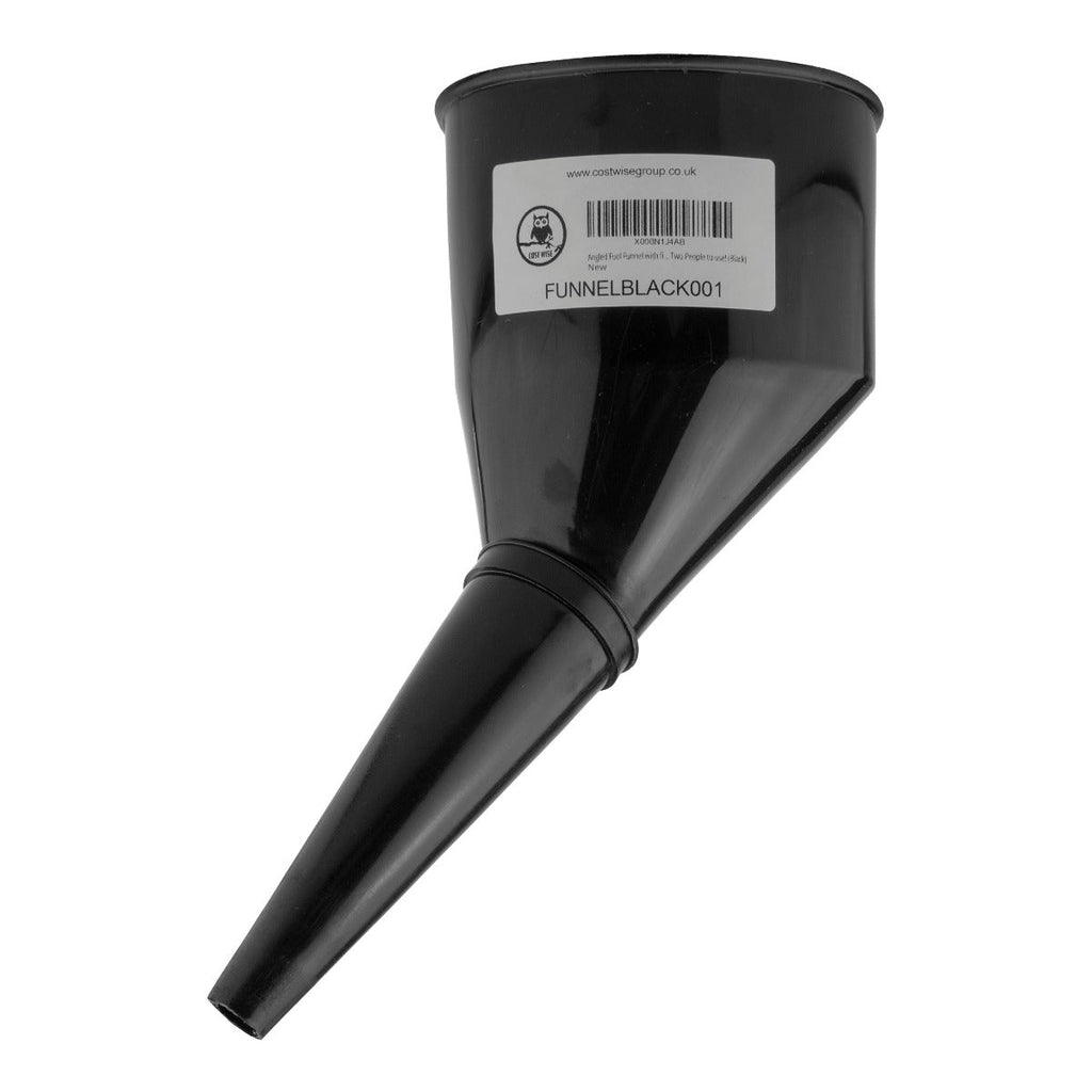 Angled Car Fuel Funnel with Filter, Black Water Flow Control Winter Vehicle Tool