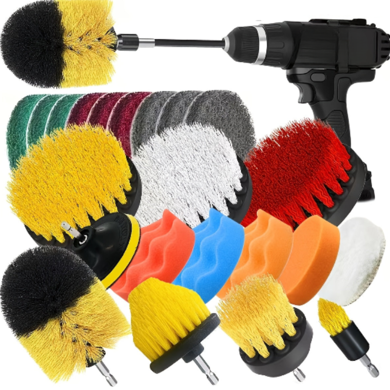 NNETM 23-Piece Drill Brush Cleaning & Polishing Kit
